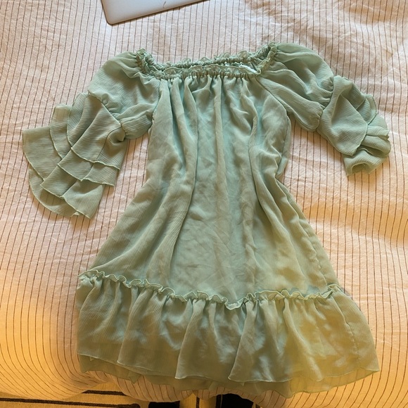 VINTAGE Pastel turquoise baby doll dress - Picture 3 of 5